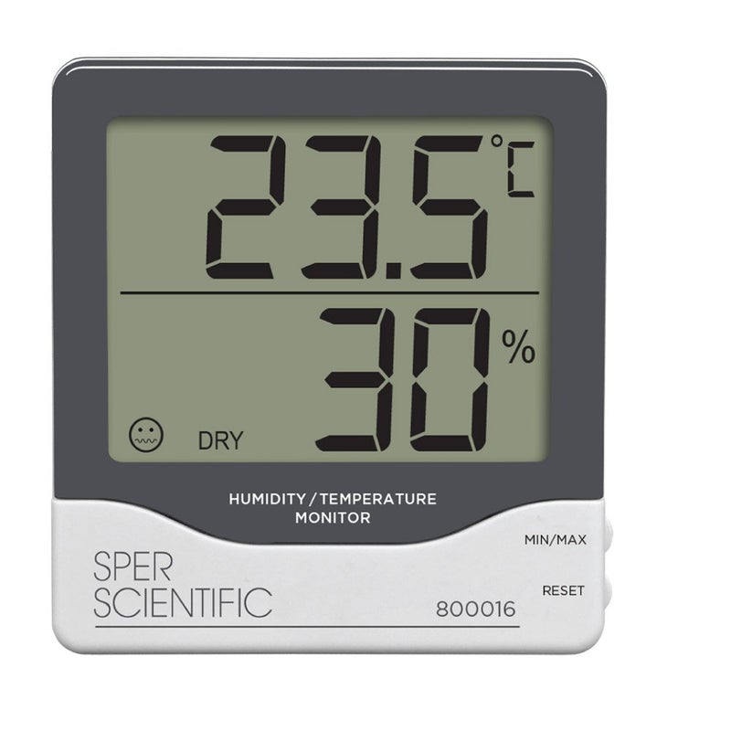 Sper Scientific 800016 Digital Humidity and Temperature Monitor with Large Display - Image 1